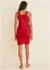 Square Neck Tank Dress - Red sold by VENUS