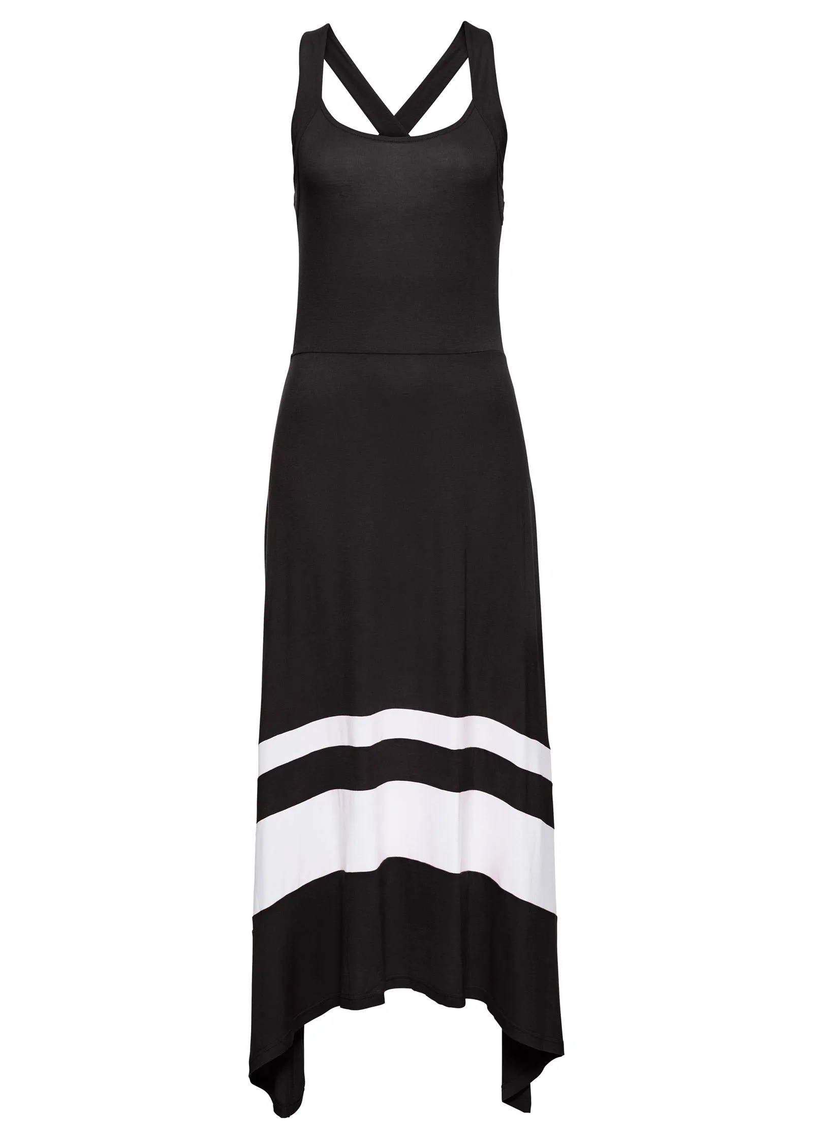 Color Block Maxi Dress - Black & White sold by VENUS product image thumbnail 5