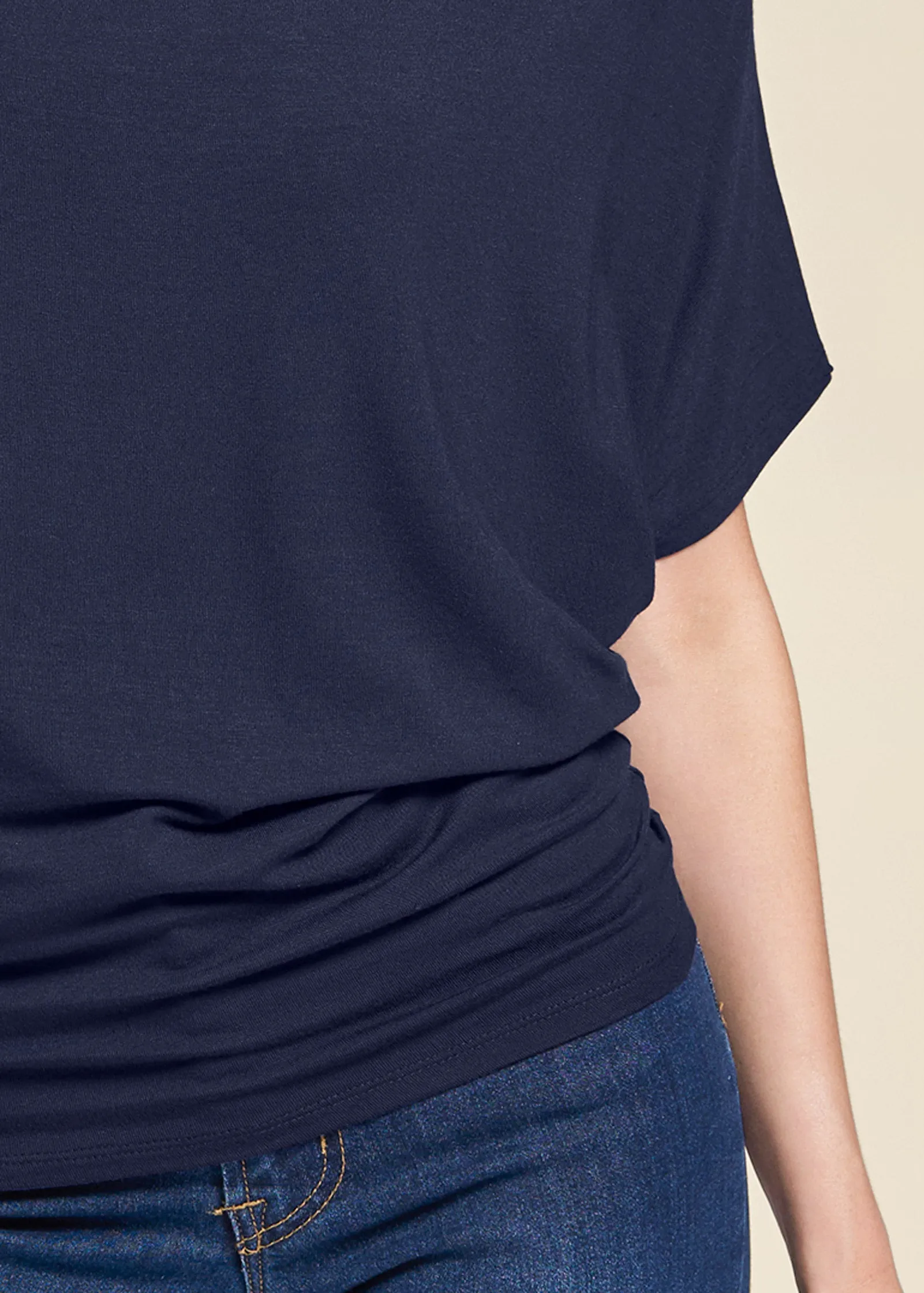 Basic Flounce Top - Navy sold by VENUS product image thumbnail 3