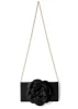 Floral Applique Clutch - Black sold by VENUS