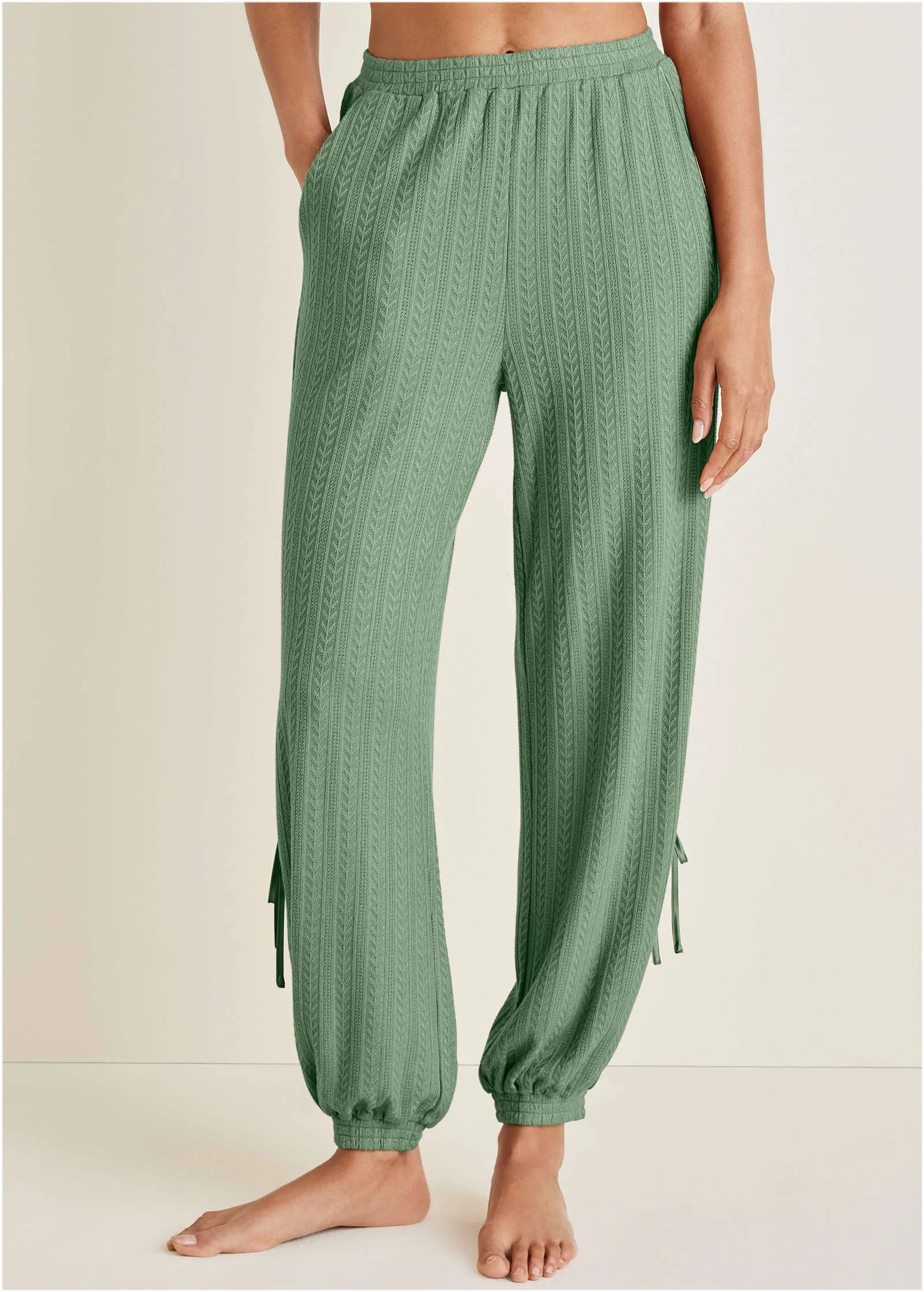 Brunch Knit Joggers - Basil sold by VENUS