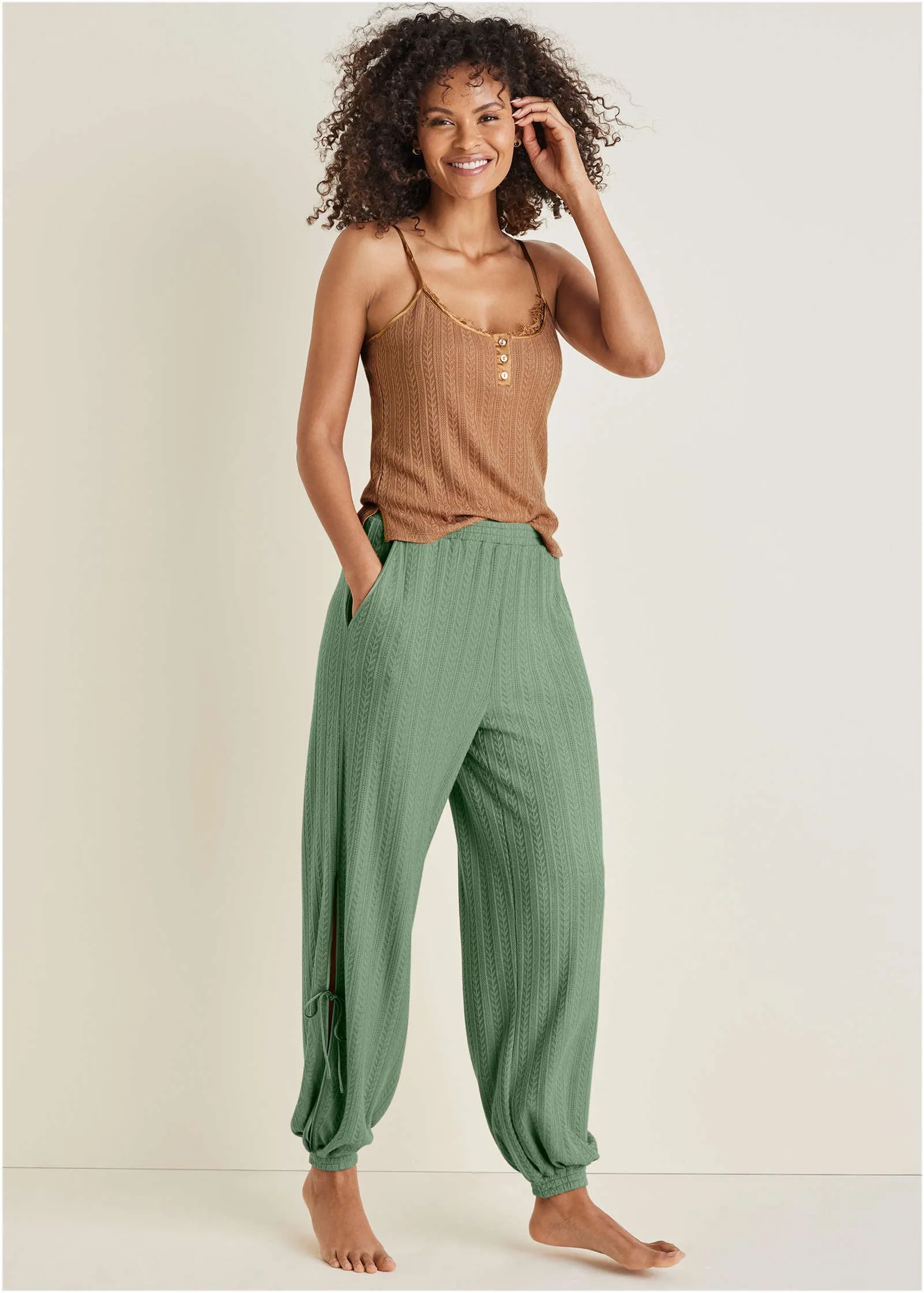 Brunch Knit Joggers - Basil sold by VENUS product image thumbnail 5