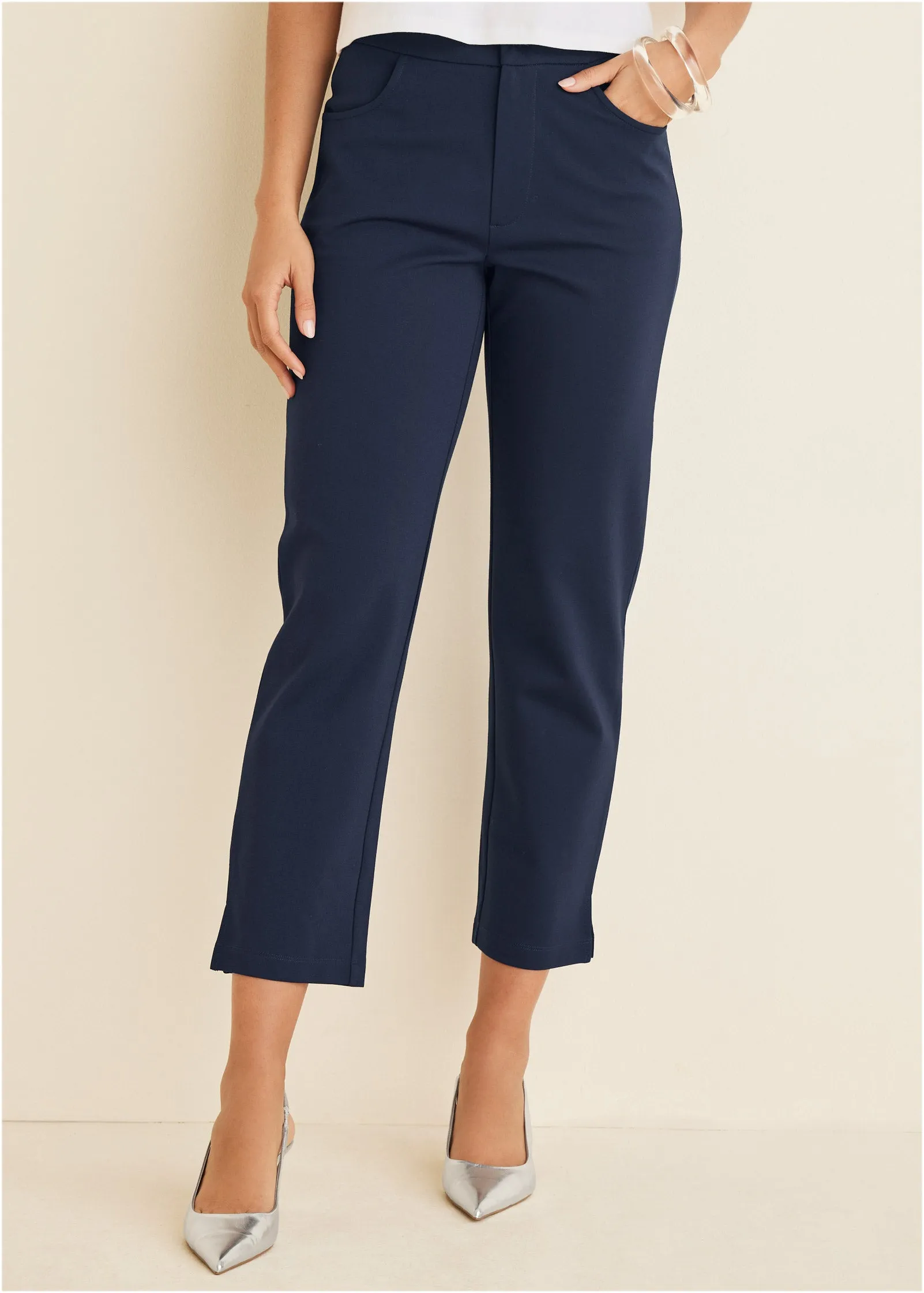 Raquel Straight Leg Pants - Navy sold by VENUS