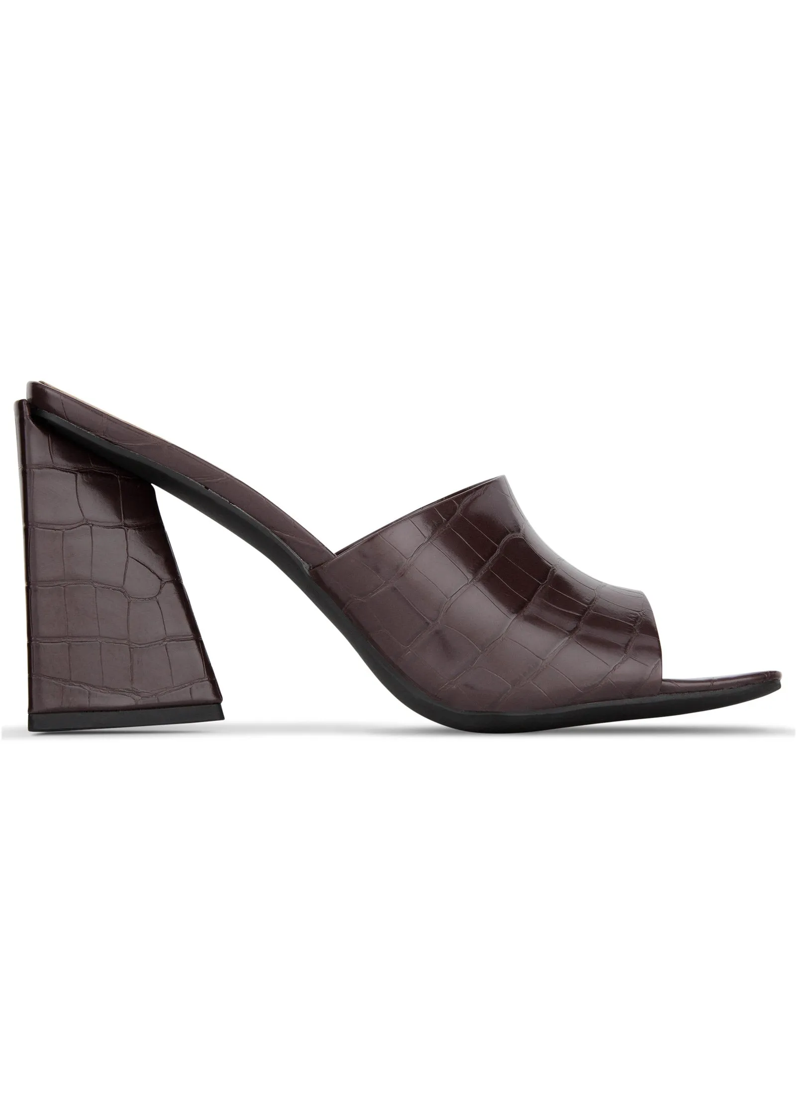 Faux Croc Mules - Brown sold by VENUS product image thumbnail 2