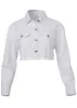Cropped Denim Jacket - White Denim sold by VENUS