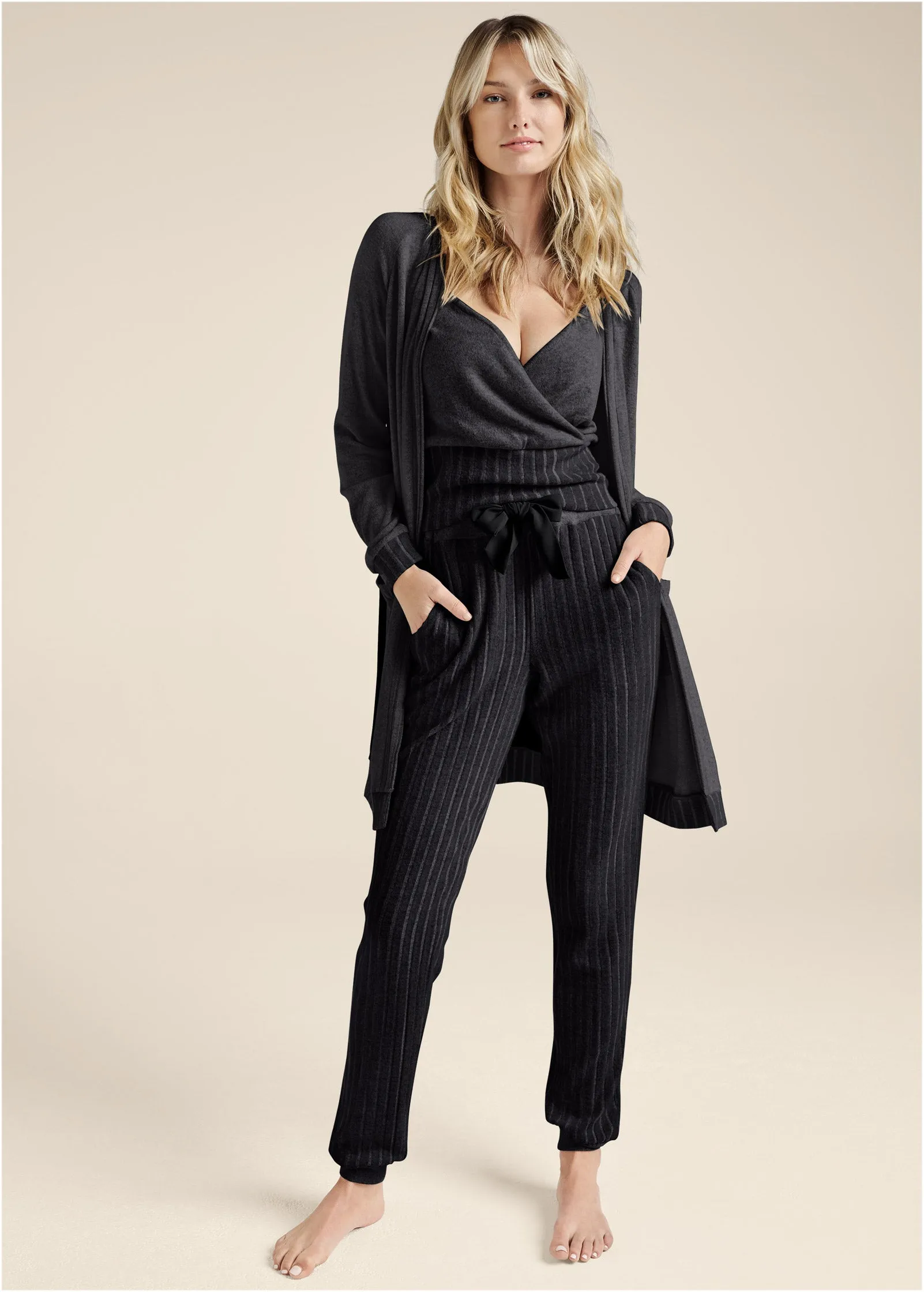 Ribbed Hacci Cardigan - Black sold by VENUS product image thumbnail 2