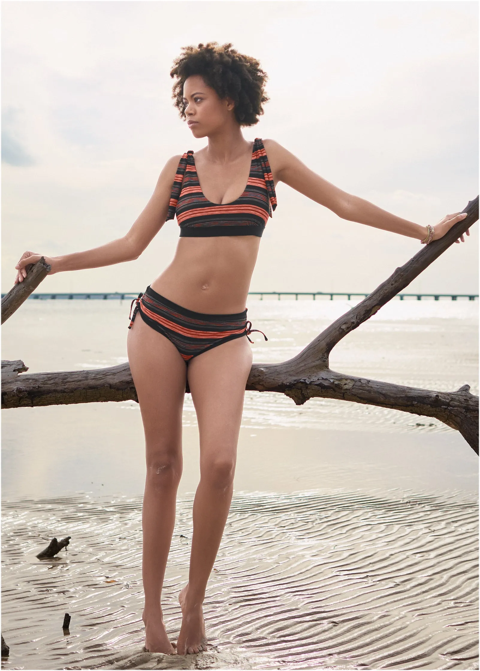Nikki Bralette Top - Beach Stripes sold by VENUS