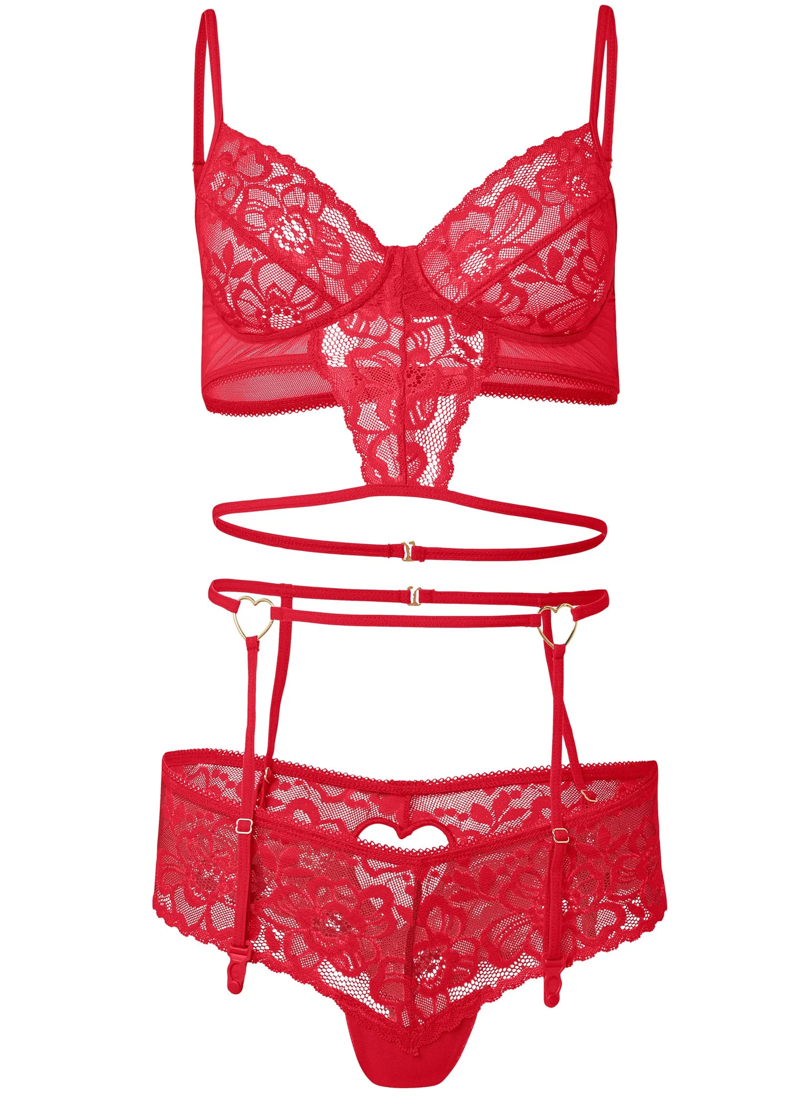 Heart Detail Bra Set - Red sold by VENUS product image thumbnail 5
