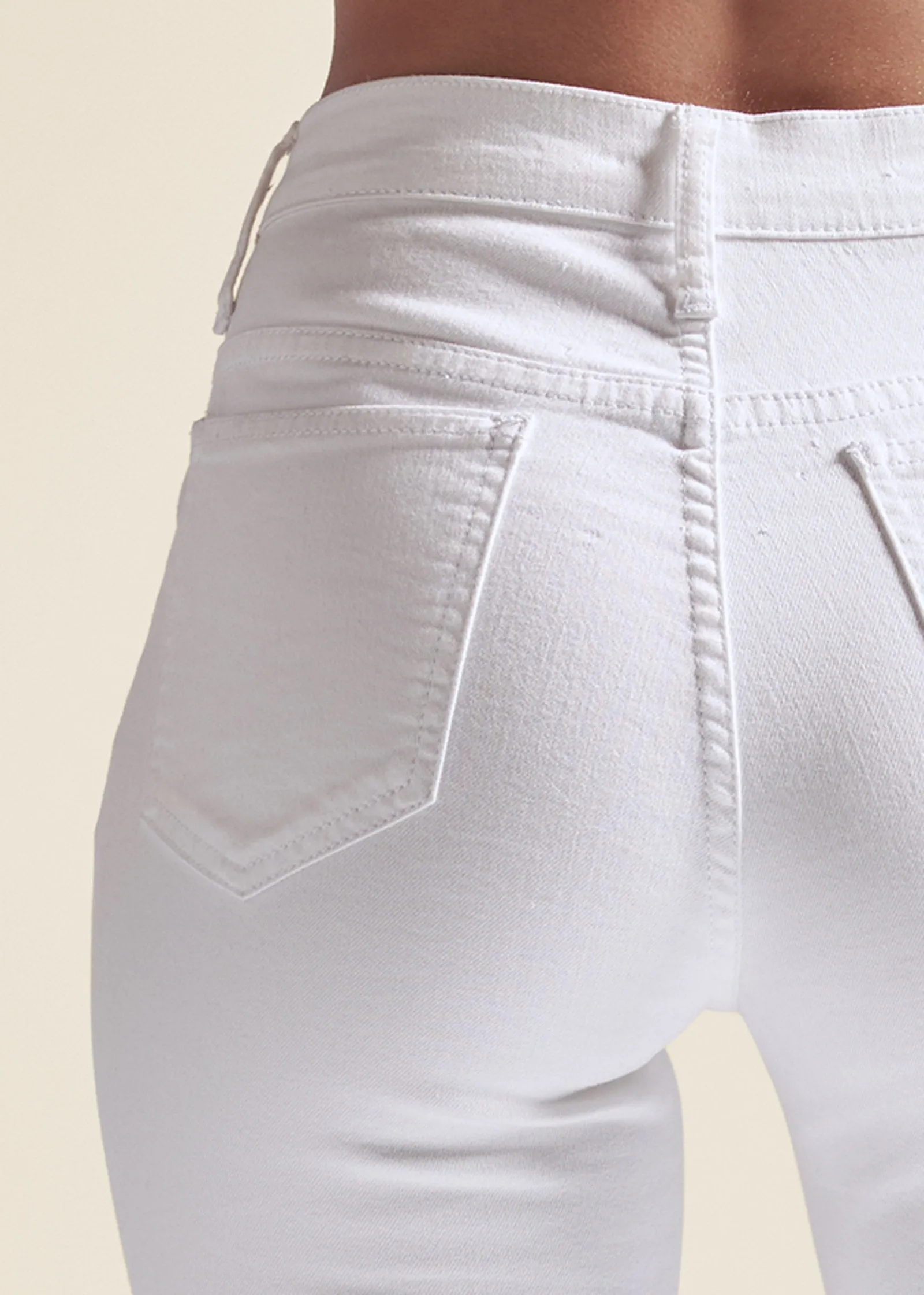 Triangle Hem Jeans - White sold by VENUS product image thumbnail 5