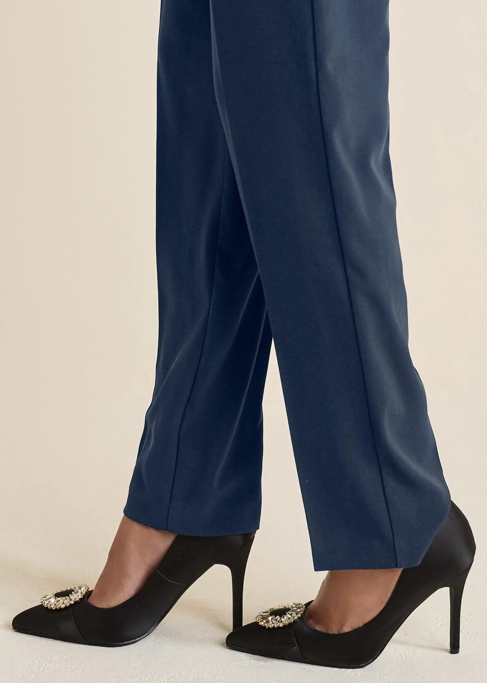 High-Rise Straight Trousers - Navy sold by VENUS product image thumbnail 5