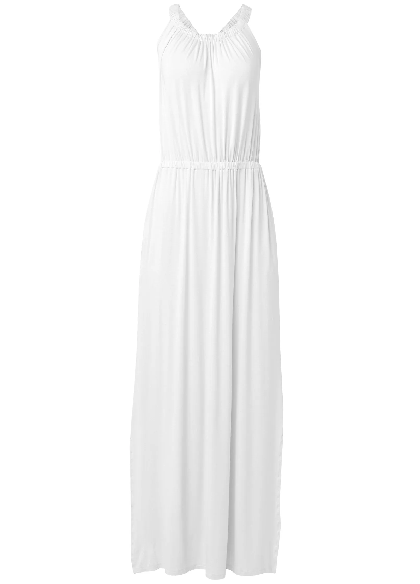 Gathered Neckline Maxi - Pearl White sold by VENUS product image thumbnail 5