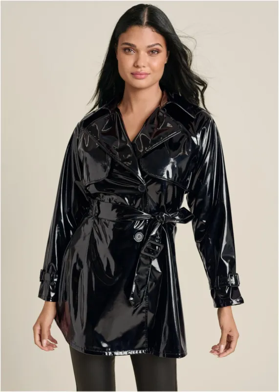 High Shine Jacket - Black sold by VENUS