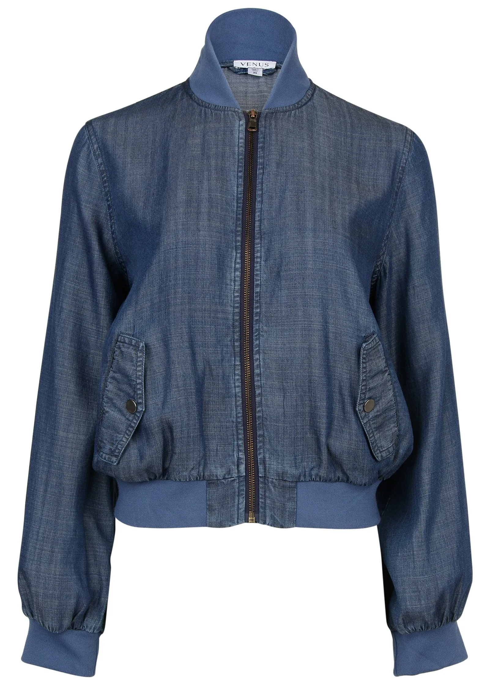 Chambray Bomber Jacket - Dark Wash sold by VENUS product image thumbnail 3