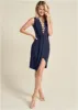 Sparkle Lace Up Midi Dress  - Navy sold by VENUS