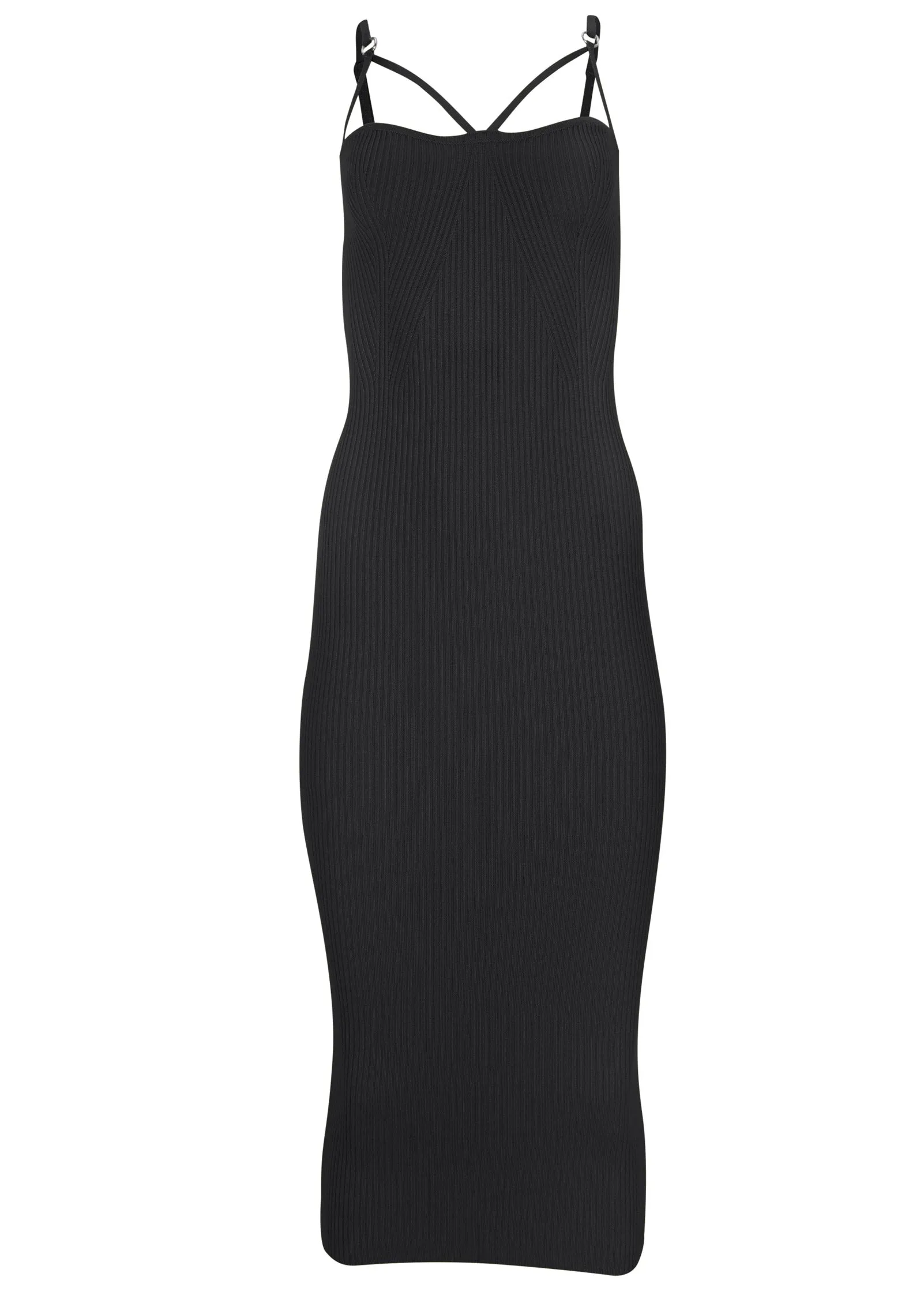 Knit Strappy Midi Dress - Black sold by VENUS product image thumbnail 4