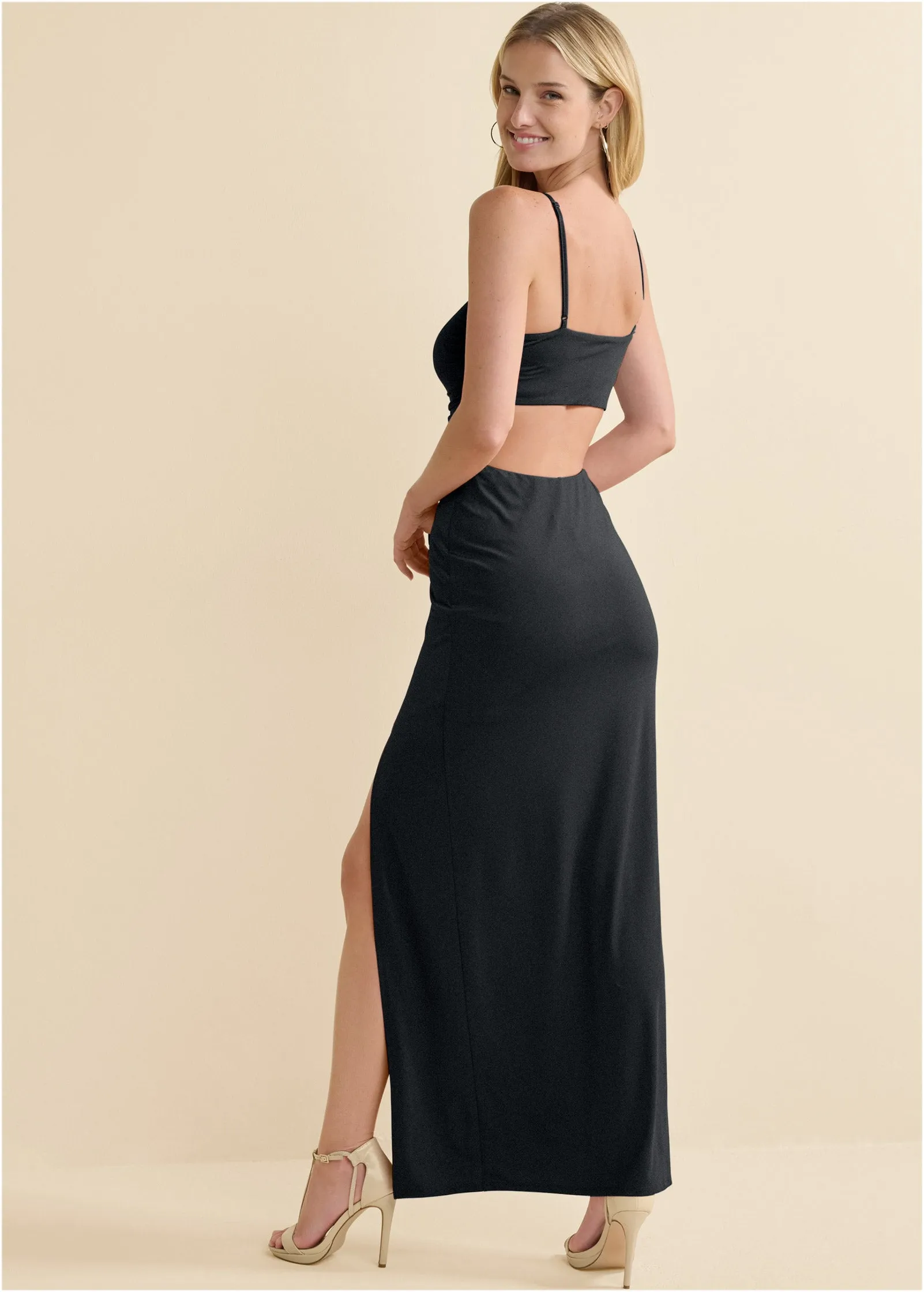 Shape Embrace High-Slit Dress - Black sold by VENUS product image thumbnail 2
