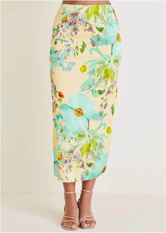 Midi Slip Skirt - Coquette Bouquet sold by VENUS