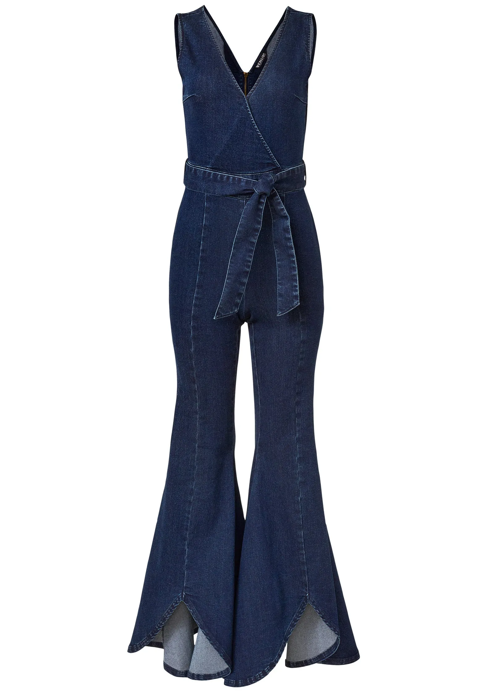Flare Denim Jumpsuit - Dark Wash sold by VENUS product image thumbnail 5