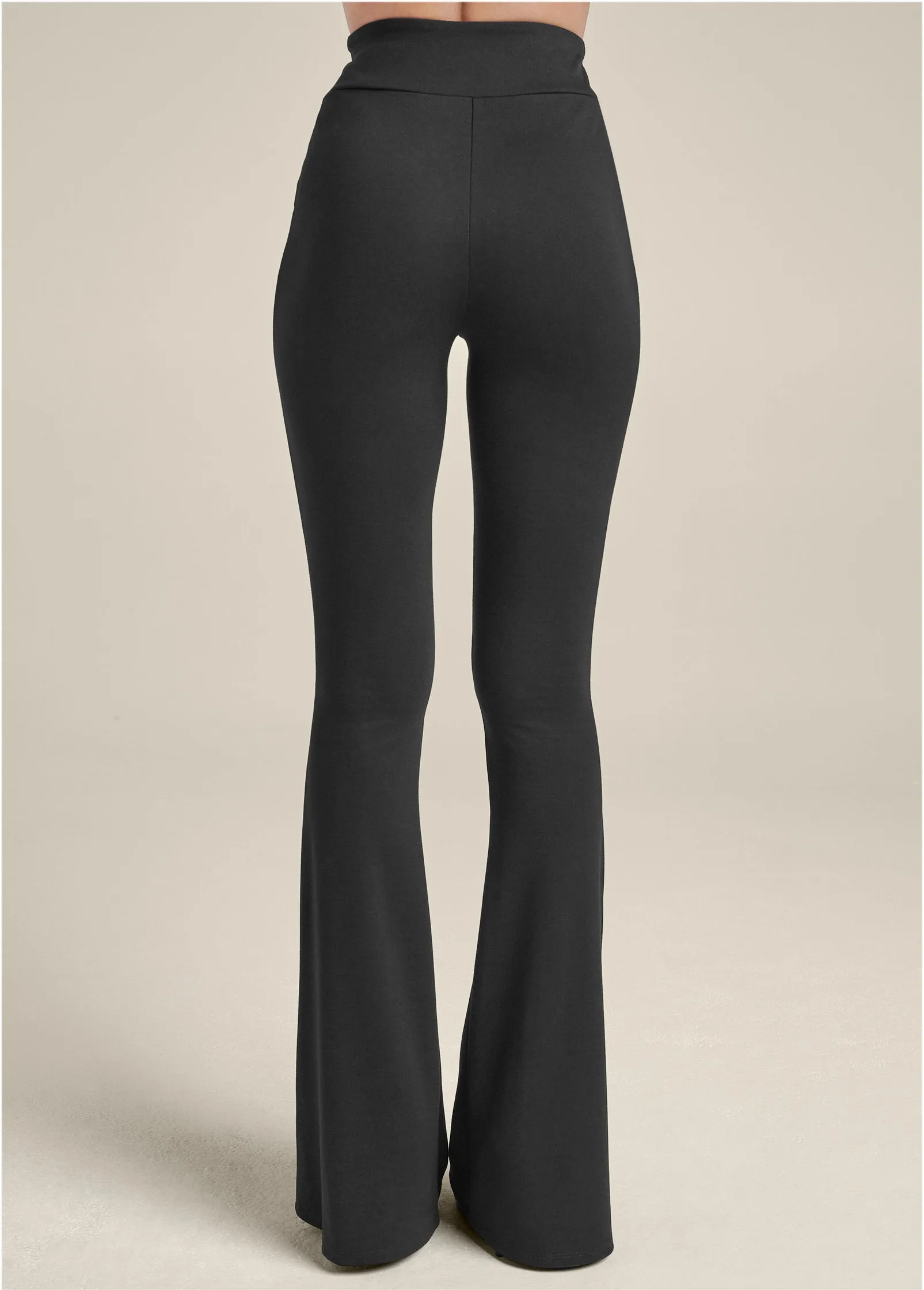 Flared Leg Ponte Pants - Black sold by VENUS product image thumbnail 2