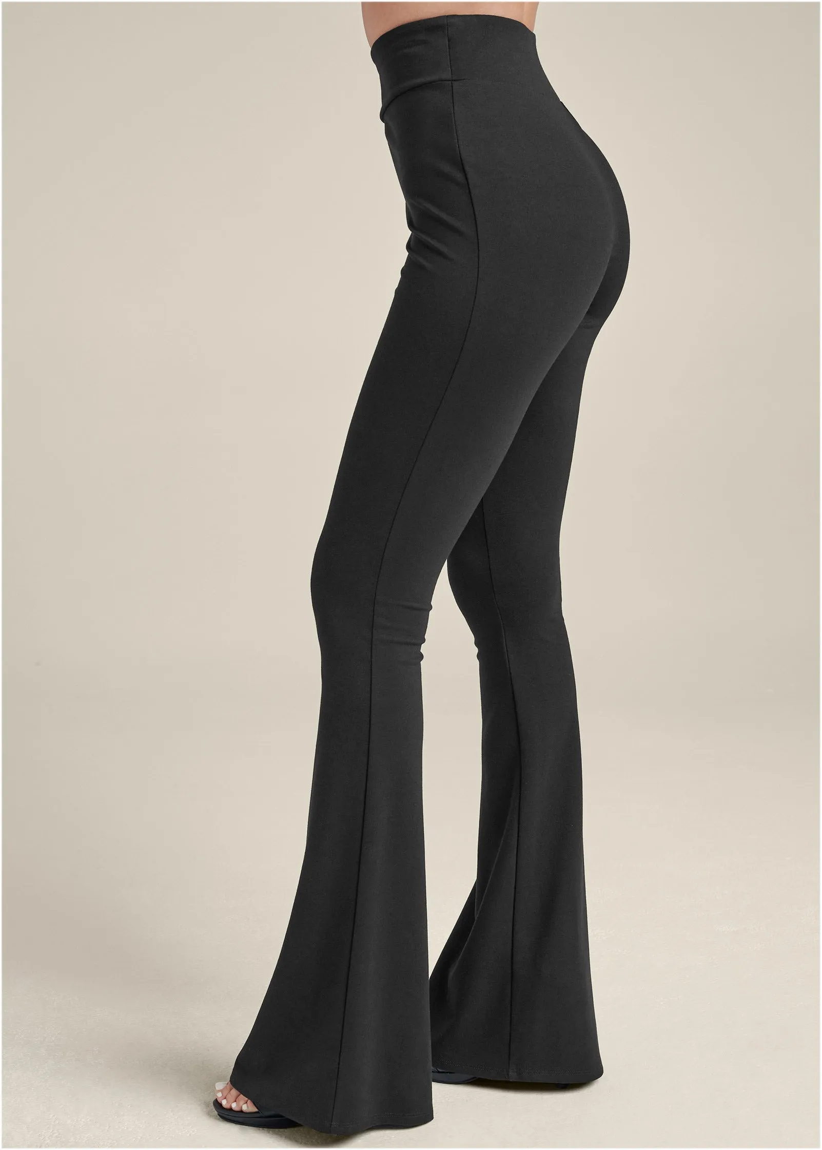 Flared Leg Ponte Pants - Black sold by VENUS product image thumbnail 3