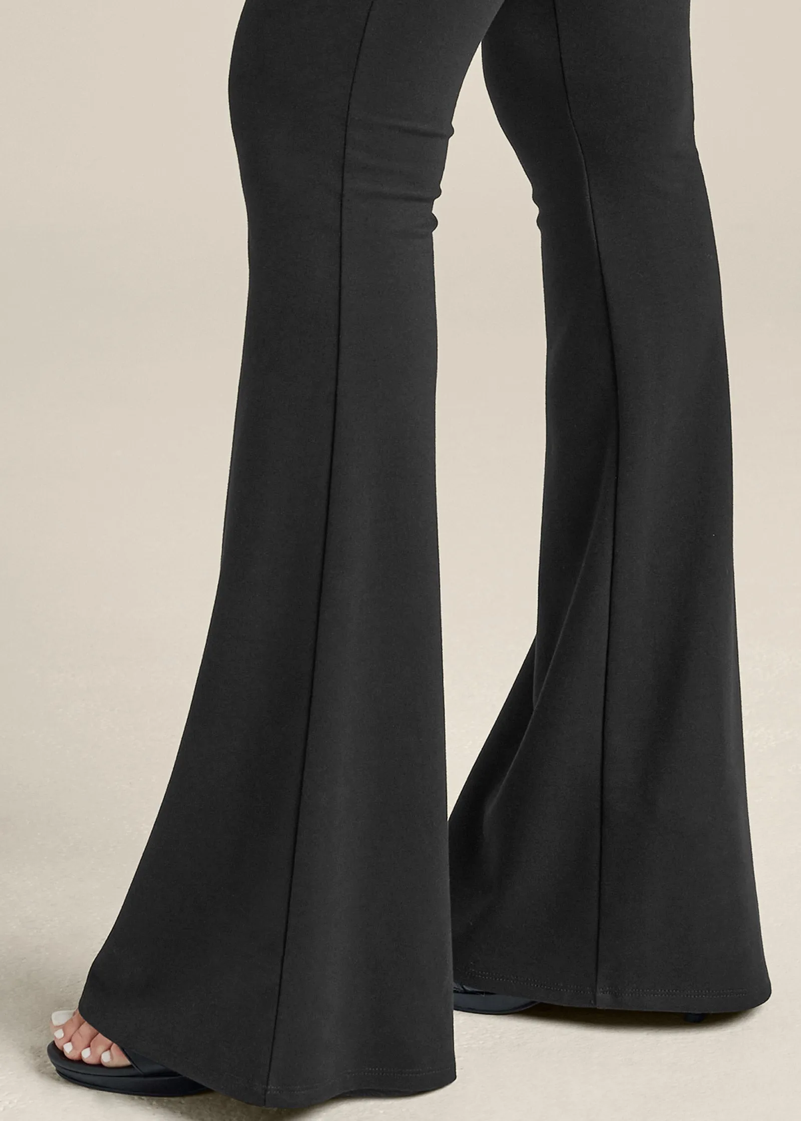 Flared Leg Ponte Pants - Black sold by VENUS product image thumbnail 5