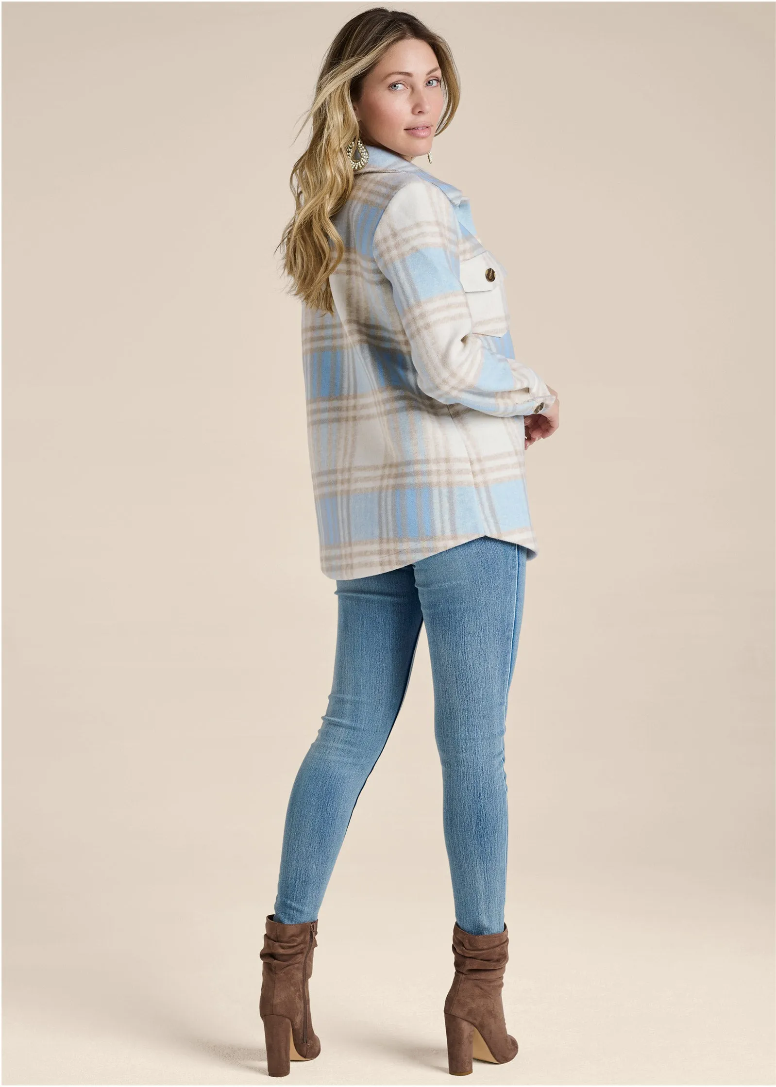 Plaid Jacket - Blue Multi sold by VENUS product image thumbnail 3