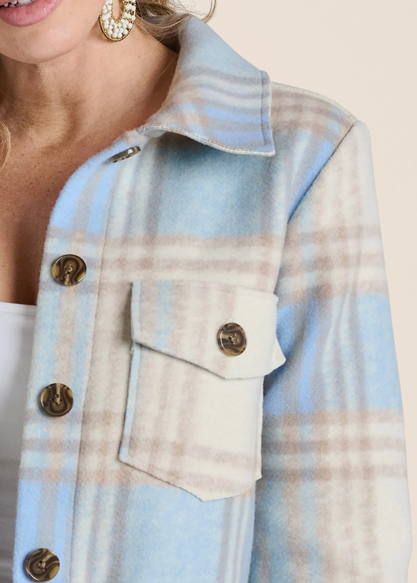 Plaid Jacket - Blue Multi sold by VENUS product image thumbnail 4