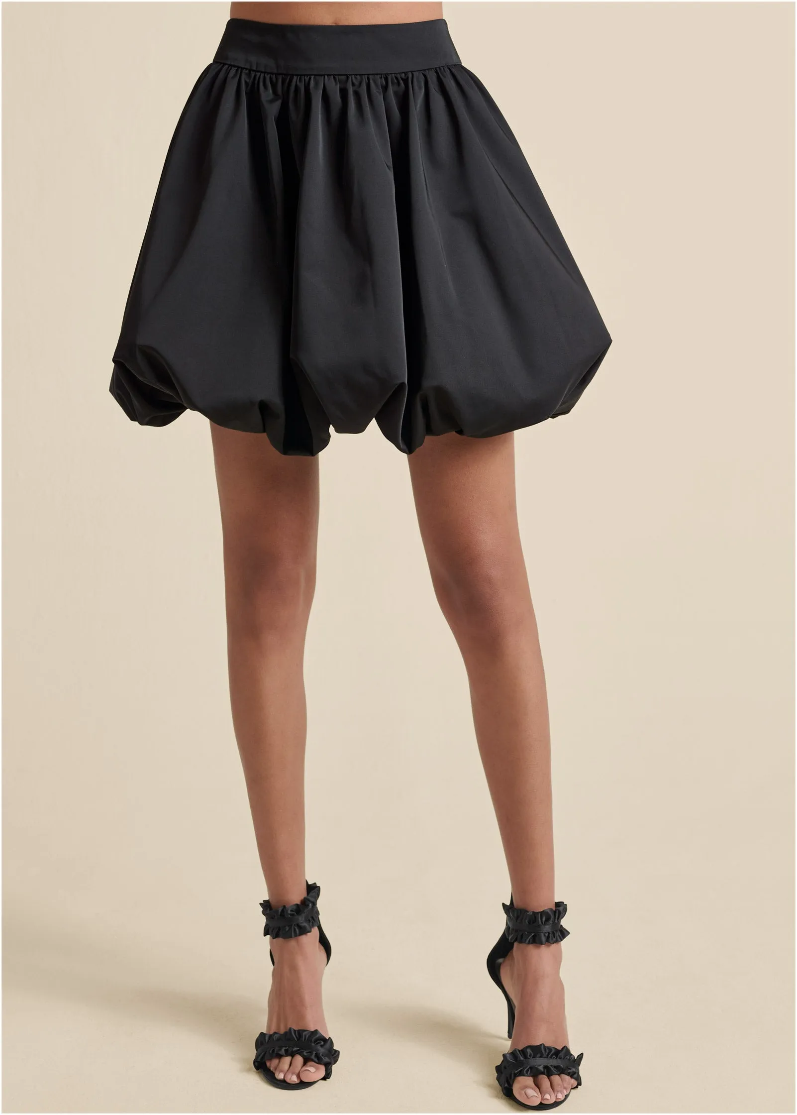 Taffeta Bubble Skirt - Black sold by VENUS