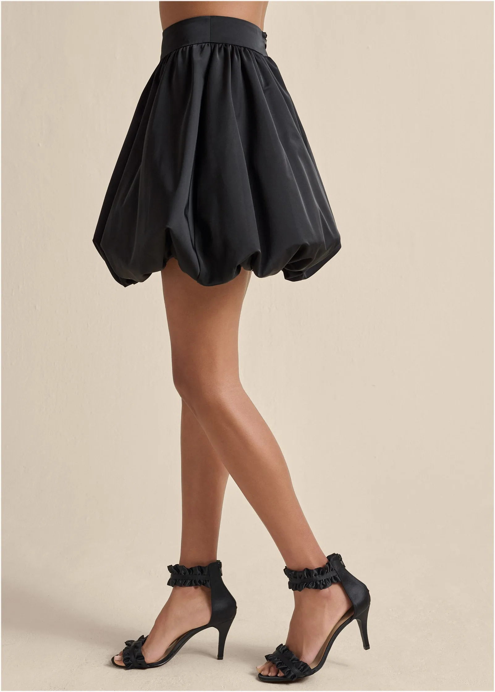 Taffeta Bubble Skirt - Black sold by VENUS product image thumbnail 3