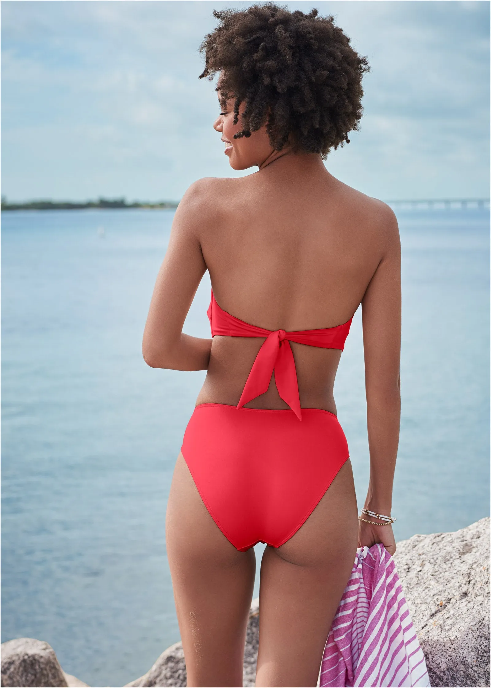Bandeau Bikini Top - Rosey Red sold by VENUS product image thumbnail 2