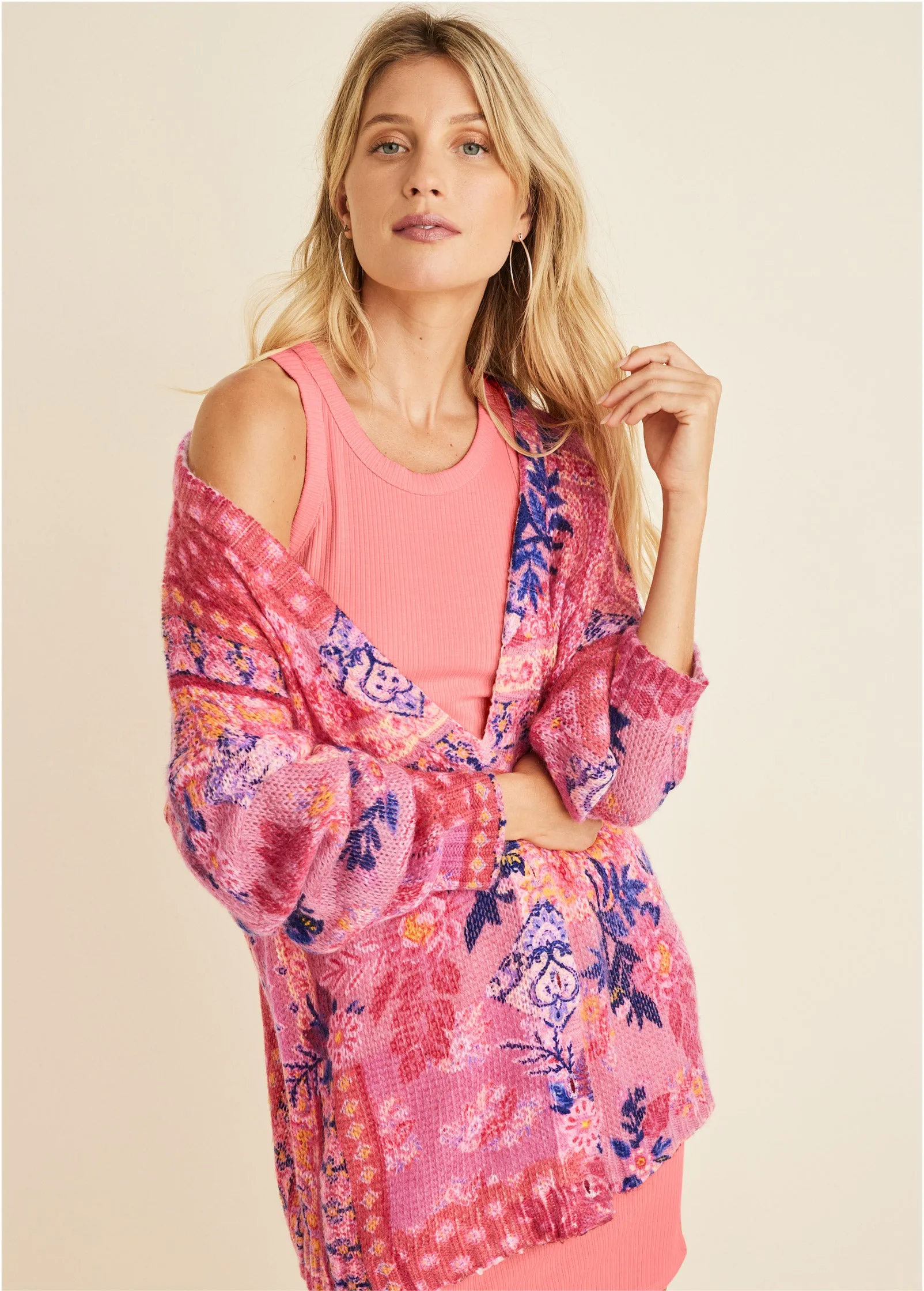 Button-Up Cardigan - Sunset Medley sold by VENUS product image thumbnail 4