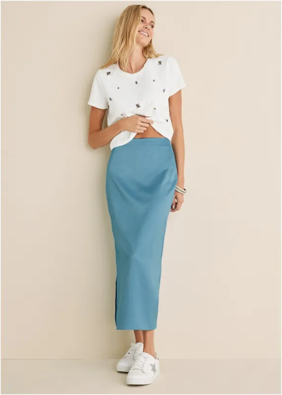 Embellished Tee - Off White sold by VENUS