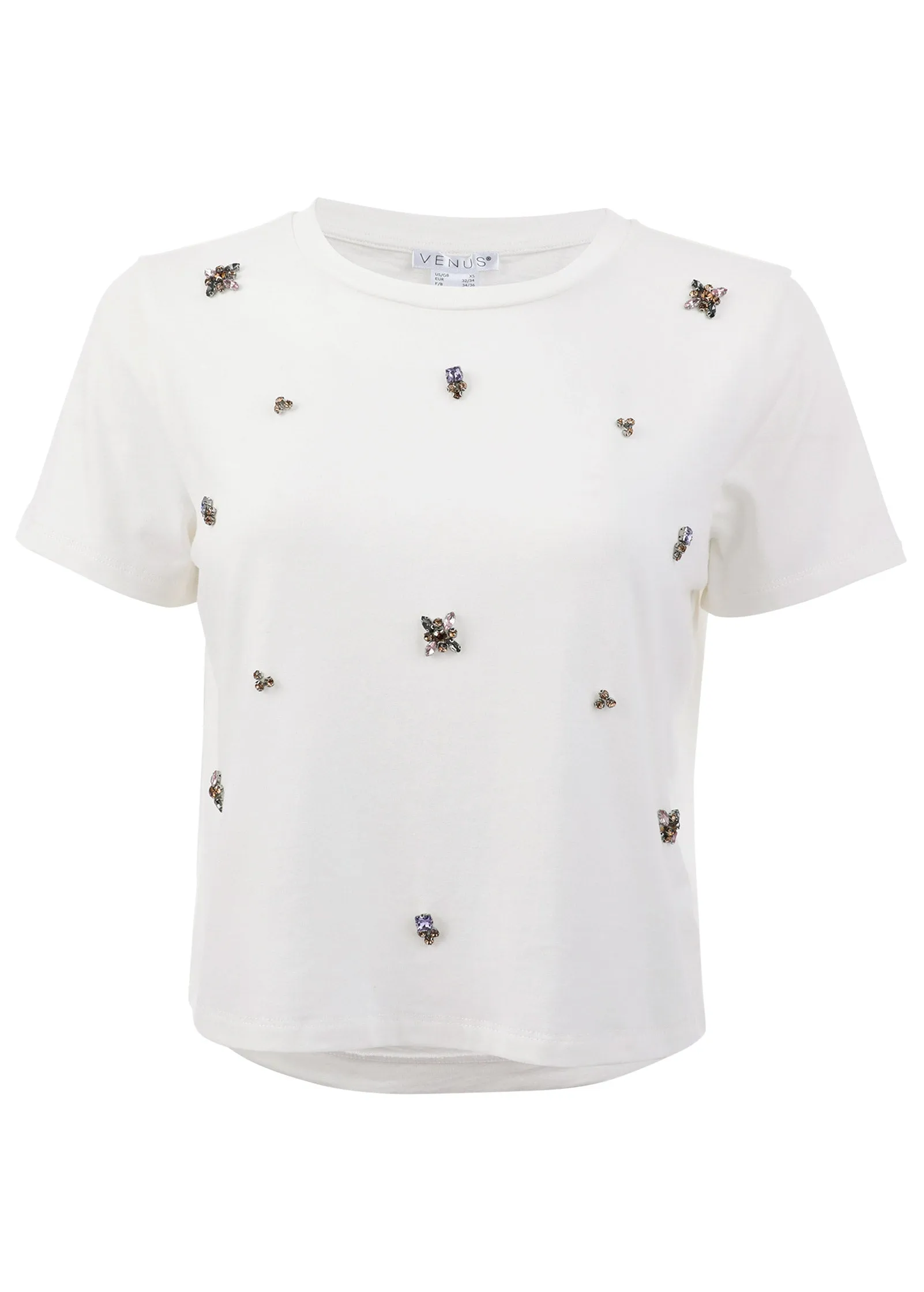 Embellished Tee - Off White sold by VENUS product image thumbnail 4