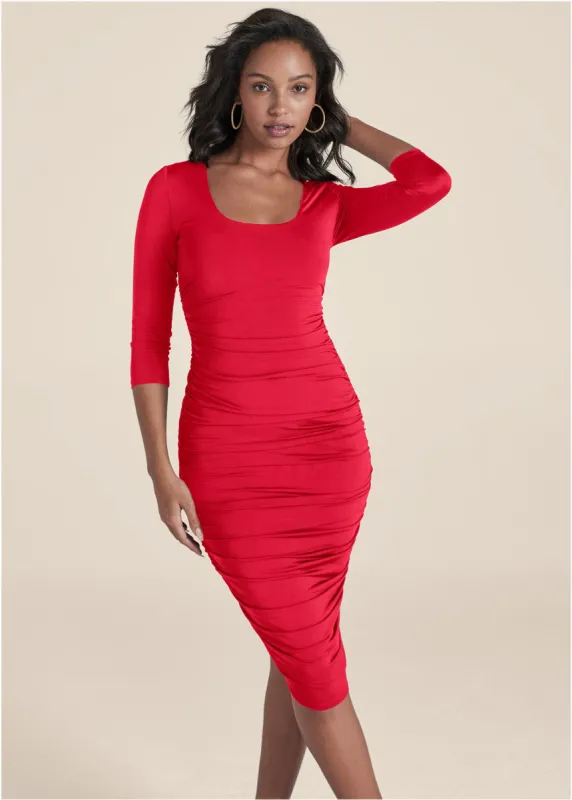 Shape Embrace midi dress - Red sold by VENUS