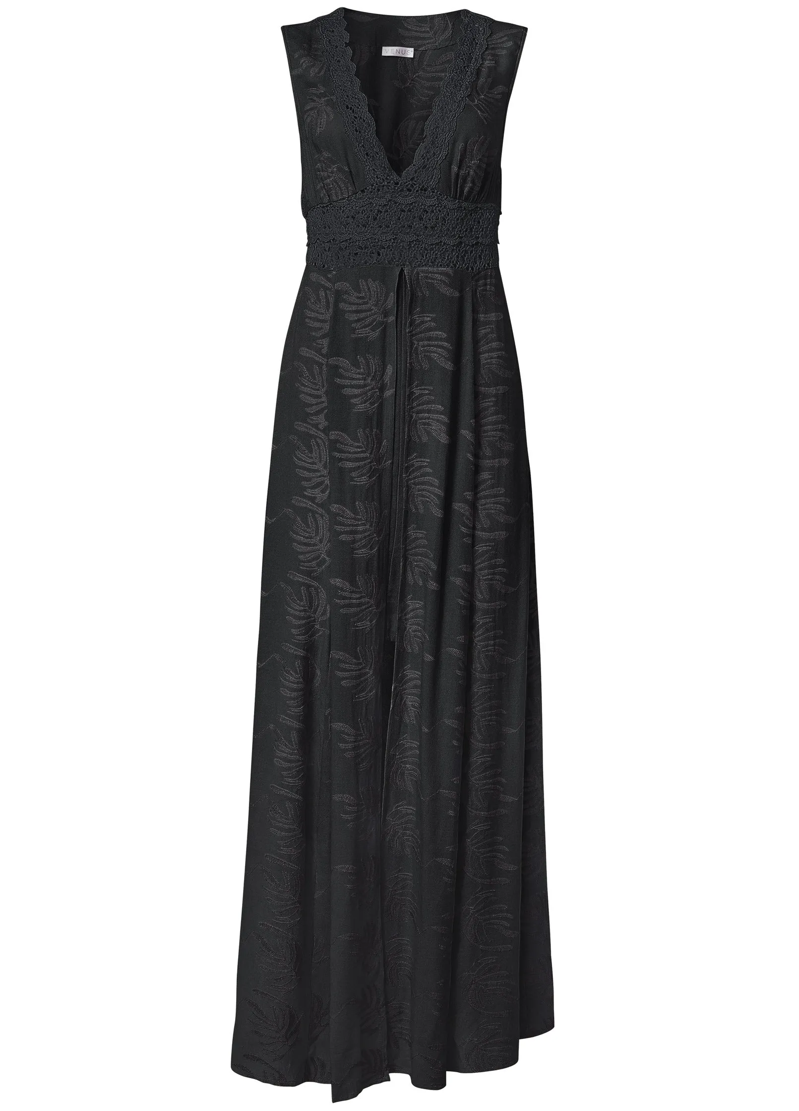 Embroidered Maxi Dress - Black sold by VENUS product image thumbnail 5