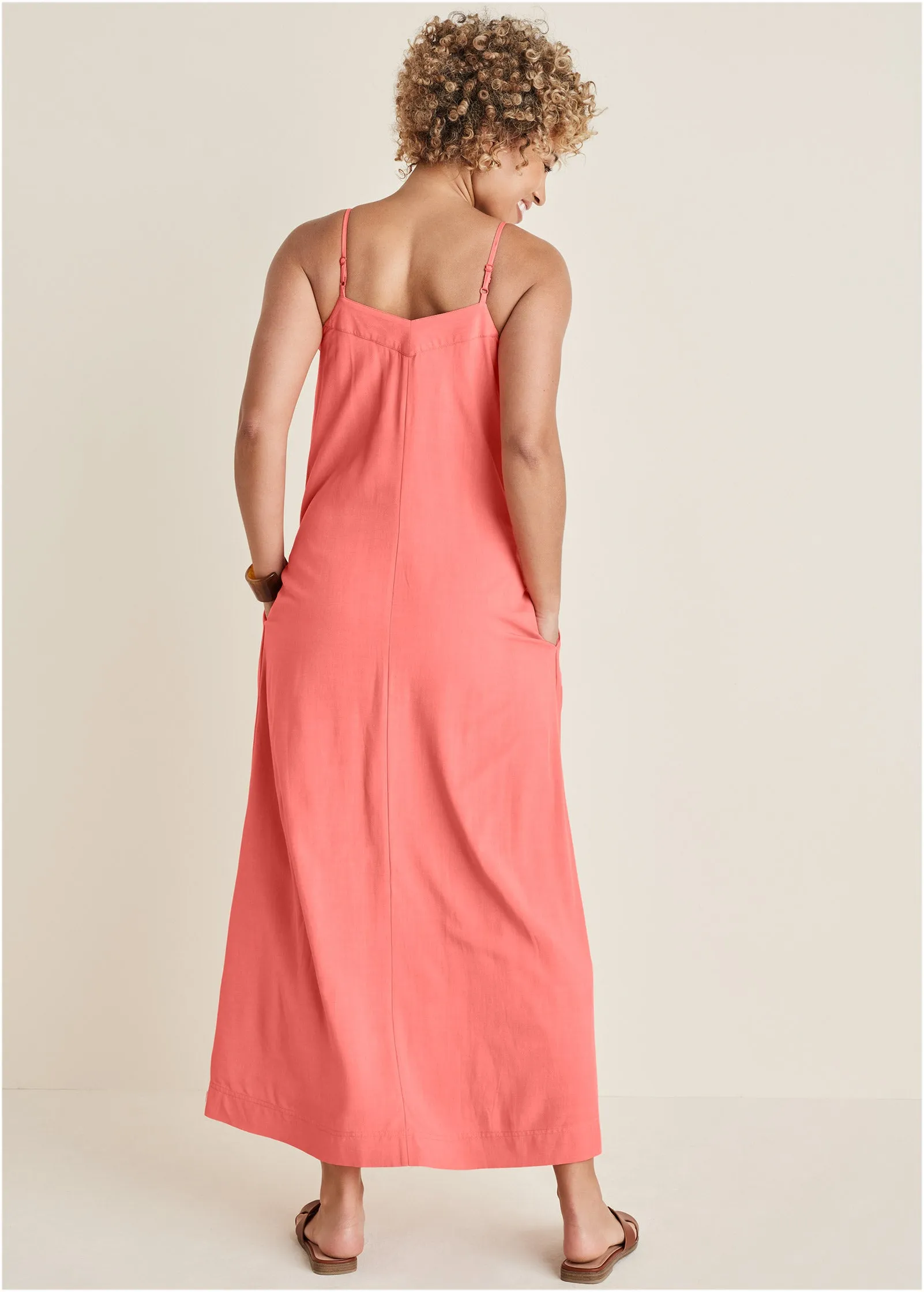 V-Neck Maxi Dress - Coral sold by VENUS product image thumbnail 2