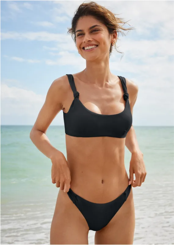 Knotted Cheeky Bottom - Black Beauty sold by VENUS