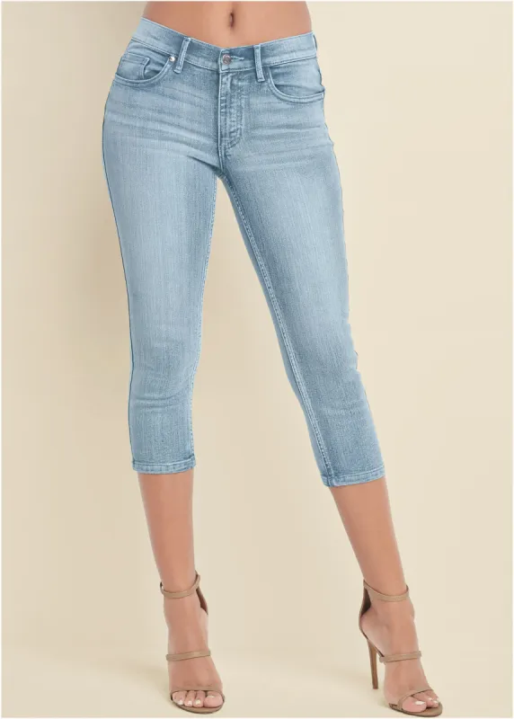 Cindy Capri Jeans - Light Wash sold by VENUS