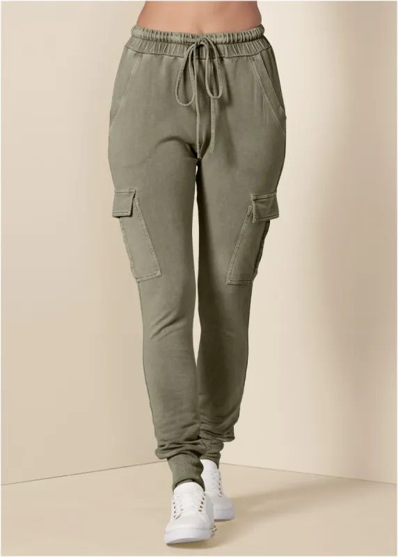Cargo lounge joggers - Olive sold by VENUS