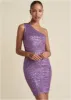 One-Shoulder Sequin Dress - Lavender sold by VENUS