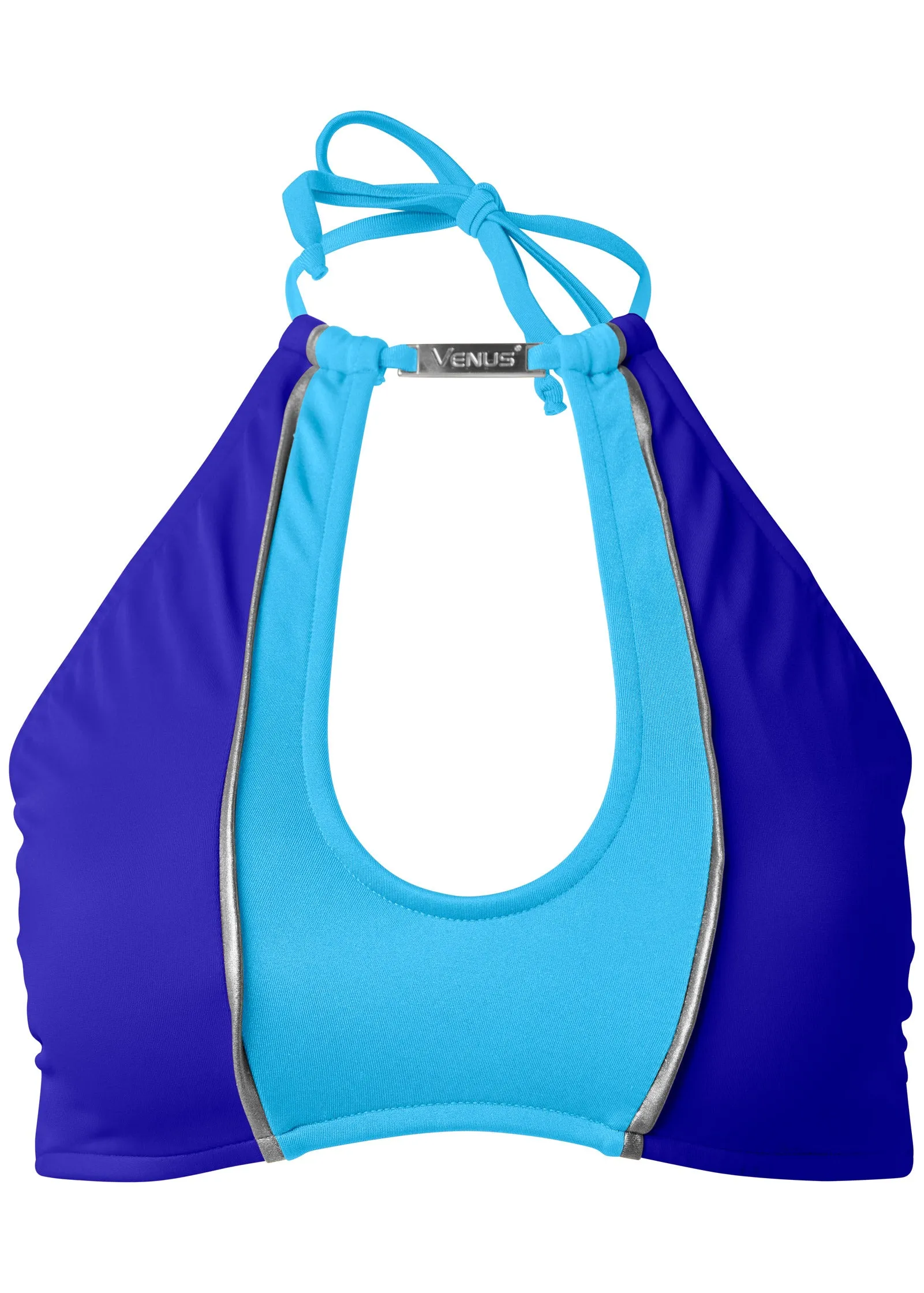 Color block keyhole top - Blue Babe & Cobalt sold by VENUS product image thumbnail 5