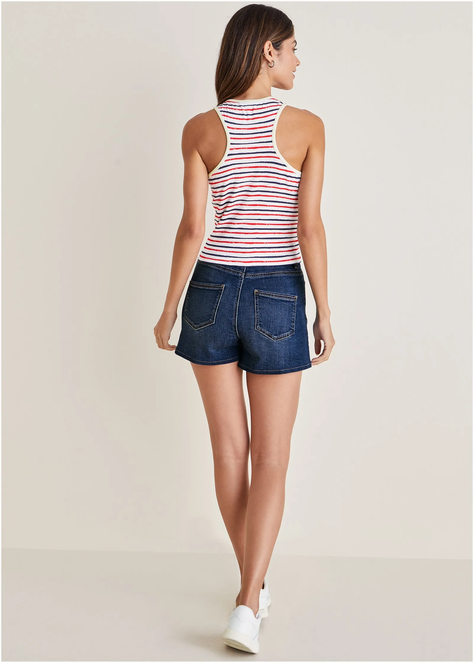 Racerback Striped Tank - Tricolor Boardwalk Stripe sold by VENUS product image thumbnail 2