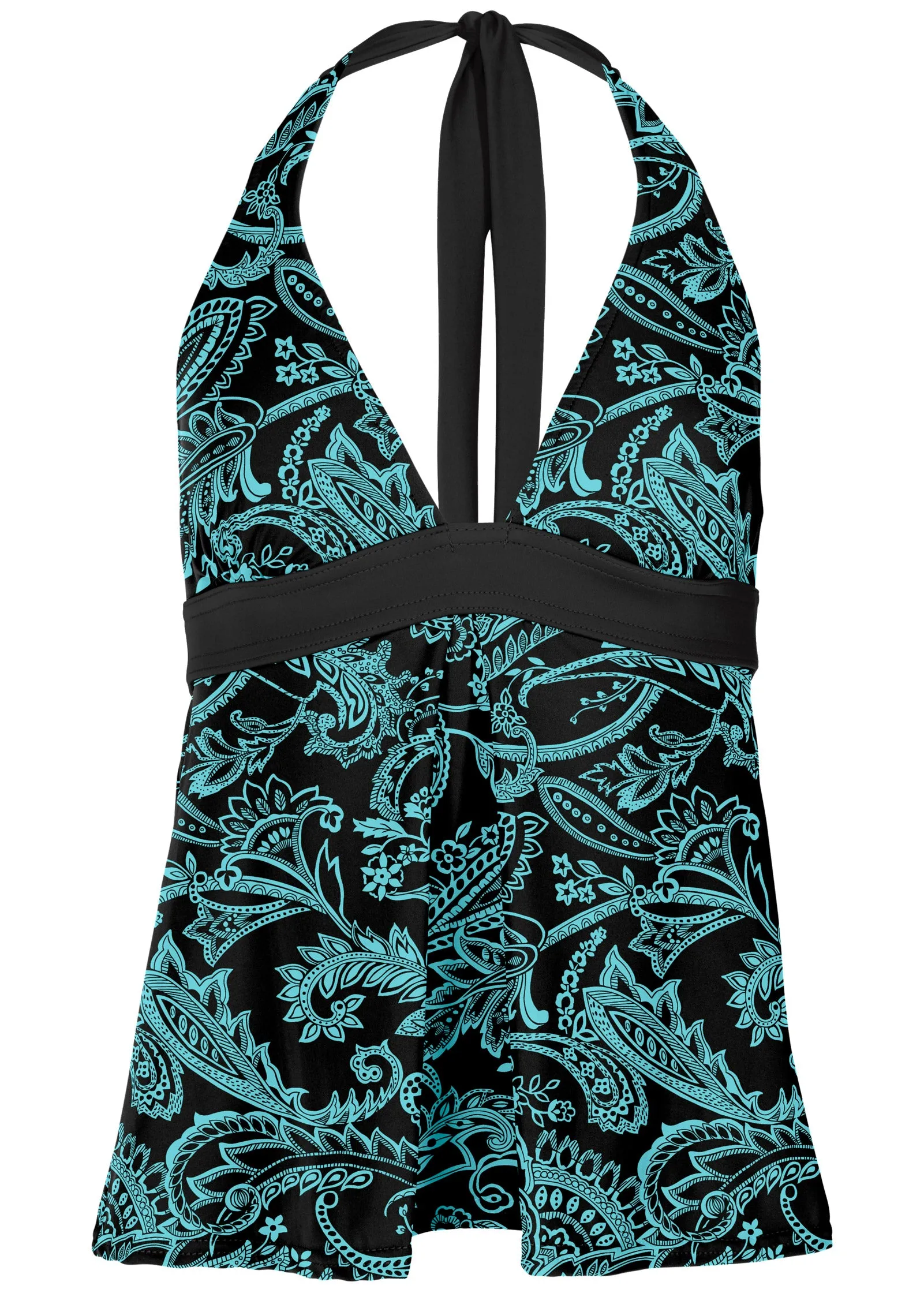 Halter Tankini - Mint & Black Paisley sold by VENUS product image thumbnail 5