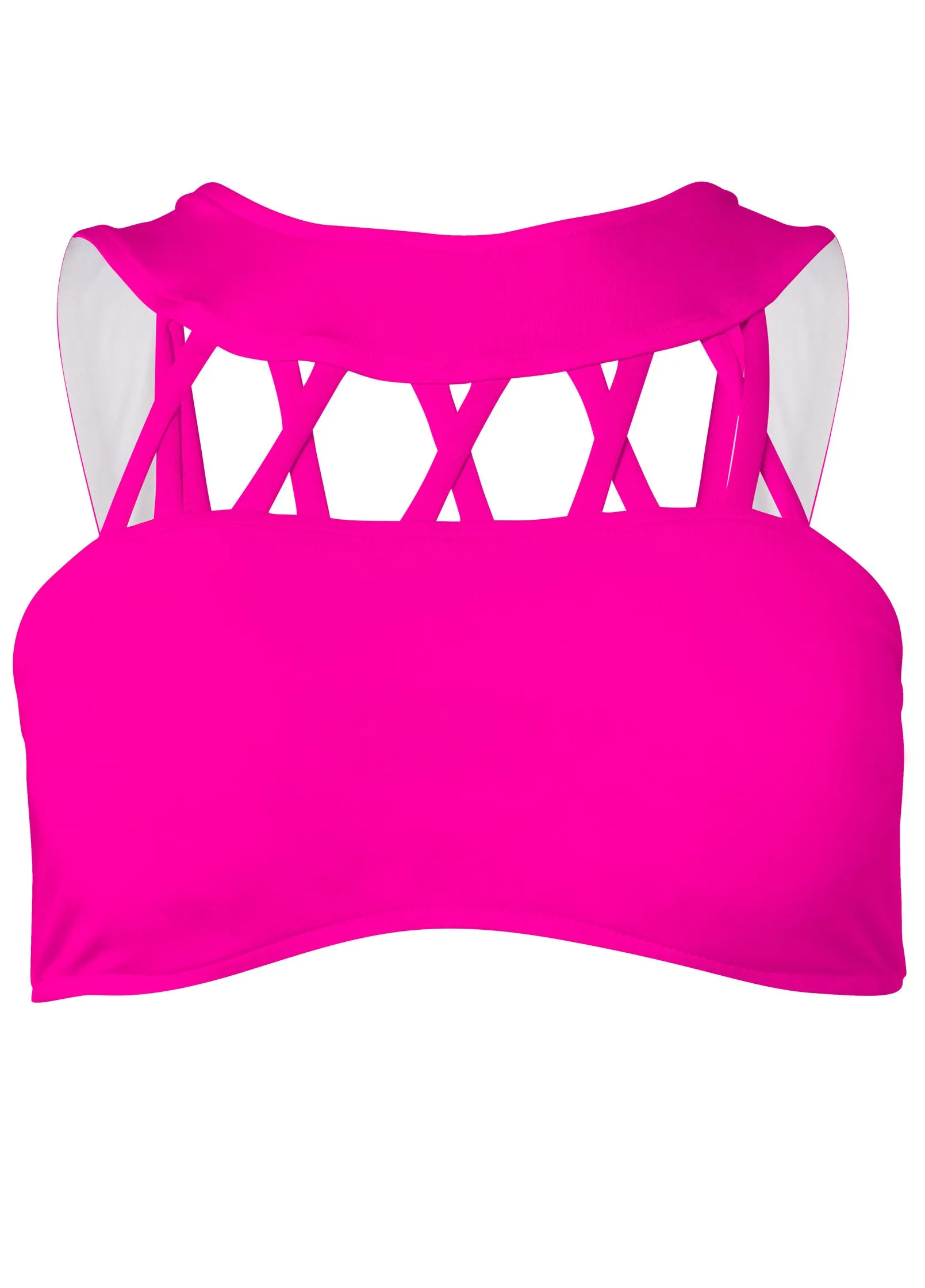 Crisscross Bikini Top - Electric Pink sold by VENUS product image thumbnail 5