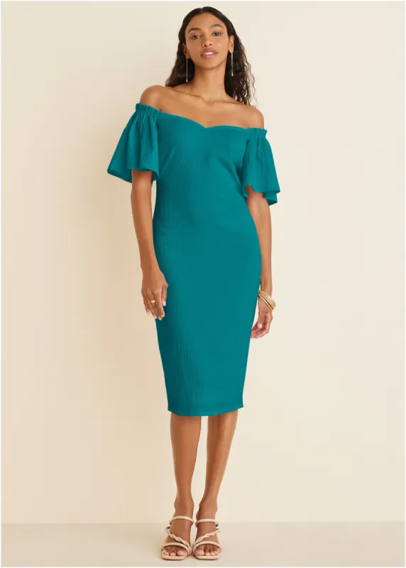 Sweetheart midi dress - Teal sold by VENUS