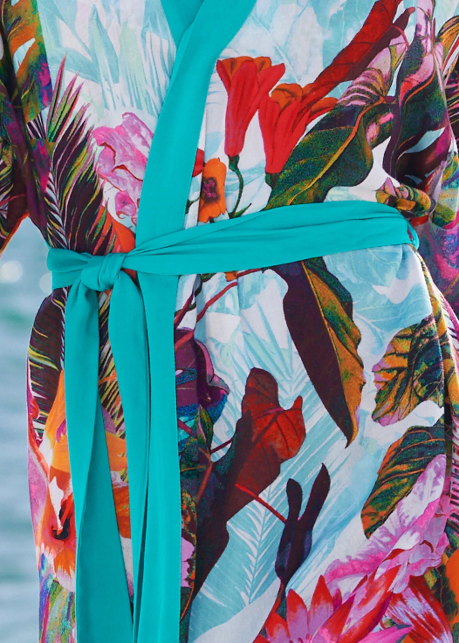 Midi Kimono Cover-Up - Tropical Seas sold by VENUS product image thumbnail 3