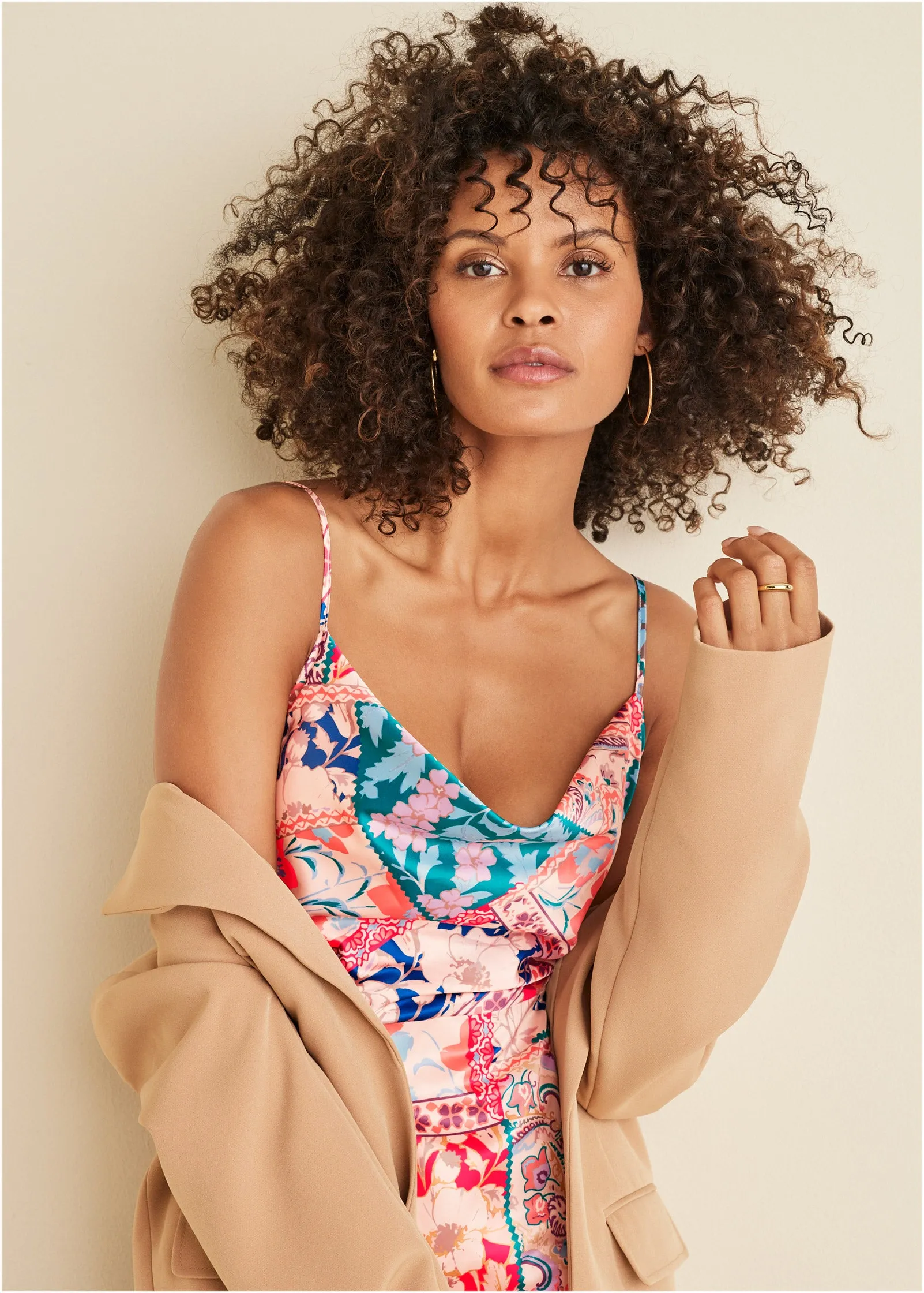 Cowl Neck Slip Dress - Venetian Patchwork sold by VENUS product image thumbnail 3