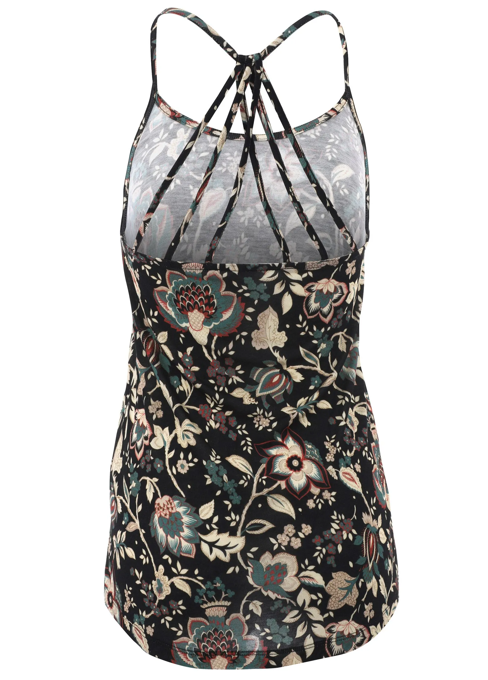 Back Detail Printed Tank - Black Floral sold by VENUS product image thumbnail 4