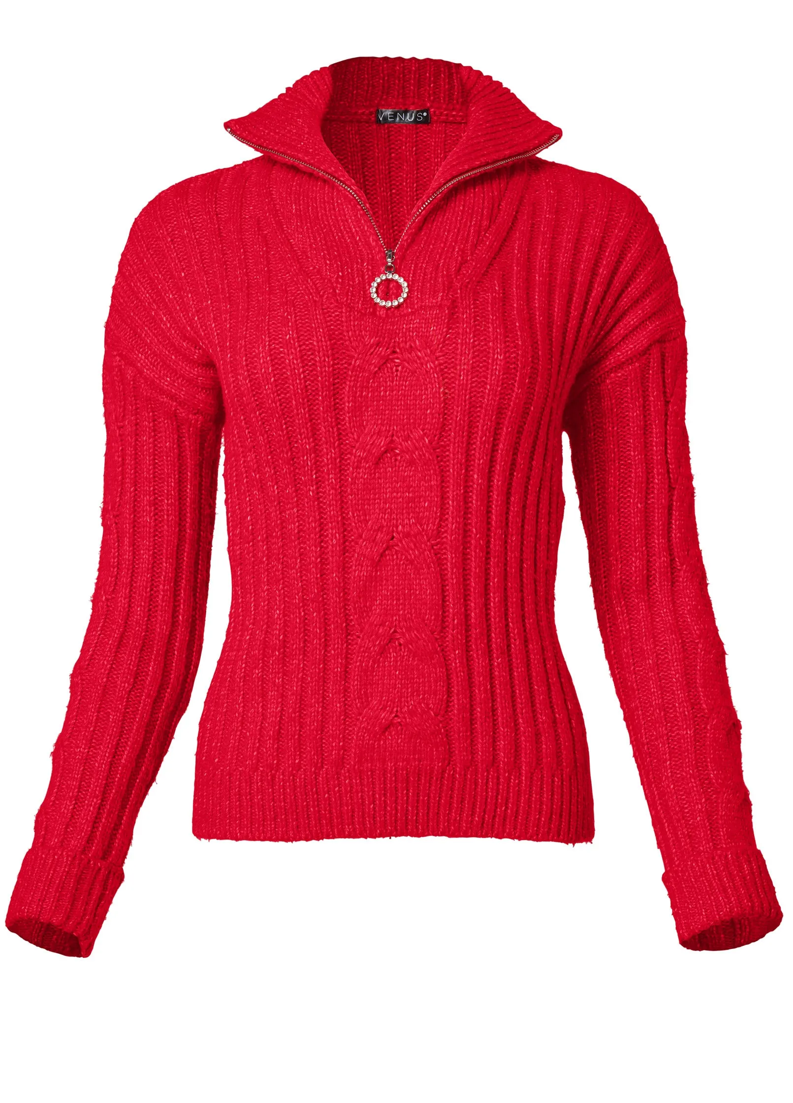 Quarter Zip Sweater - Red sold by VENUS product image thumbnail 5