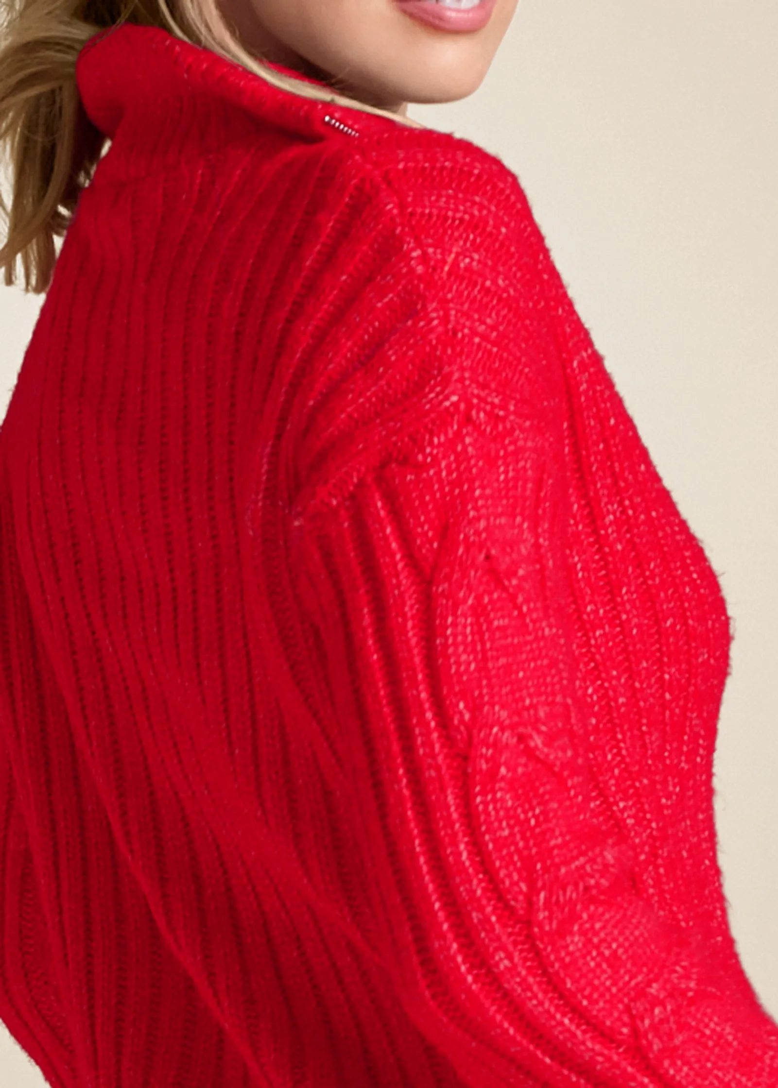 Quarter Zip Sweater - Red sold by VENUS product image thumbnail 4